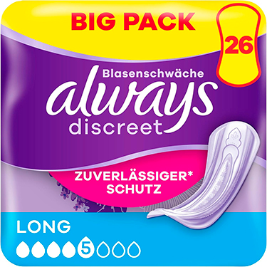 Always Discreet. Incontinence Pads, 26 pcs